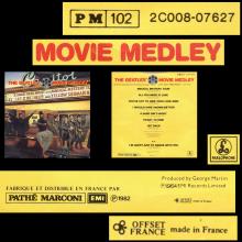 THE BEATLES FRANCE 45 - 1982 00 00 - PARLOPHONE - PM 102 2 C 008-007627 - THE BEATLES' MOVIE MEDLEY ⁄ I'M HAPPY JUST TO DANCE WI - pic 1