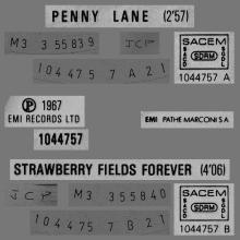 THE BEATLES FRANCE 45 - 1986 04 00 - PARLOPHONE - 1044757 PM 102 - PENNY LANE ⁄ STRAWBERRY FIELDS FOREVER - SLEEVE C - pic 1