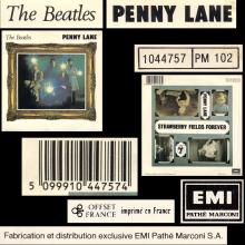 THE BEATLES FRANCE 45 - 1986 04 00 - PARLOPHONE - 1044757 PM 102 - PENNY LANE ⁄ STRAWBERRY FIELDS FOREVER - SLEEVE C - pic 1