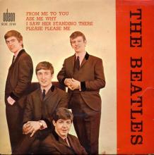THE BEATLES FRANCE EP - A - 1963 10 16 - BLUE TYPE 1 - ODEON SOE 3739 - STANDARD  - pic 1