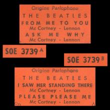 THE BEATLES FRANCE EP - A - 1963 10 16 - ORANGE TYPE 1 - 2 - 3 - ODEON SOE 3739 - pic 4