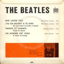 THE BEATLES FRANCE EP - A - 1963 10 21 - SLEEVE A1 LABEL TYPE 1 - ODEON SOE 3741 STANDARD - pic 1