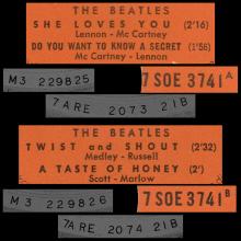 THE BEATLES FRANCE EP - A - 1963 10 21 - SLEEVE D LABEL TYPE ORANGE 2 - ODEON SOE 3741 - pic 1