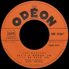 THE BEATLES FRANCE EP - A - 1964 12 00 - SLEEVE 1 RECORD 3 - ODEON SOE 3760 - pic 5