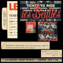 THE BEATLES FRANCE EP - A - 1965 05 17 - SLEEVE 1 RECORD 1 - ODEON SOE 3766 - pic 6