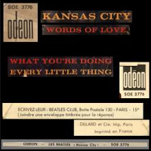 THE BEATLES FRANCE EP - A - 1965 11 08 - SLEEVE 1 RECORD 1 - ODEON SOE 3776 - pic 1