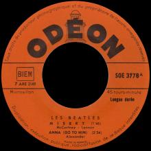 THE BEATLES FRANCE EP - A - 1965 11 19 - SLEEVE 1 RECORD 1 - ODEON SOE 3778 - pic 5