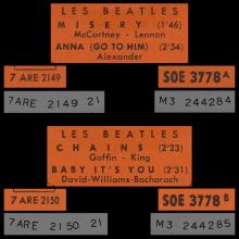 THE BEATLES FRANCE EP - A - 1965 11 19 - SLEEVE 1 RECORD 1 - ODEON SOE 3778 - pic 1