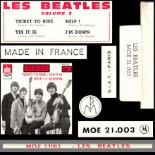 THE BEATLES FRANCE EP - B - 1965 08 00 - MOE 21.003 - LES BEATLES VOL. 3 - pic 1