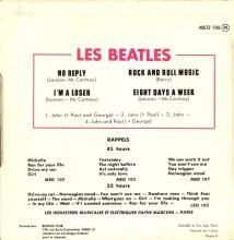 THE BEATLES FRANCE EP - C - 1966 03 04 - MEO 106 - SLEEVE 1 LABEL 2 - BIEM - pic 1