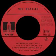 THE BEATLES FRANCE EP - C - 1966 06 09 - MEO 116 - SLEEVE 1 LABEL 2 - BIEM - pic 5
