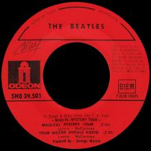 THE BEATLES FRANCE EP - C - 1967 12 01 - SMO 39 501-2 - GERMAN SLEEVE 1 LABEL 2 - RECORD MISPRESSING PETIT TAMBOUR - pic 5