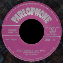 THE BEATLES MULTICOLOR GREECE - GMSP 116 - ALL YOU NEED IS LOVE ⁄ BABY YOU'RE A RICH MAN - OPEN CENTER - pic 5