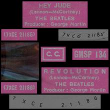 THE BEATLES MULTICOLOR GREECE - GMSP 134 - HEY JUDE ⁄ REVOLUTION - OPEN CENTER - pic 1
