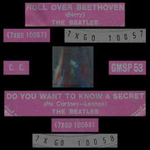 THE BEATLES MULTICOLOR GREECE - GMSP  53 - ROLL OVER BEETHOVEN ⁄ DO YOU WANT TO KNOW A SECRET - OPEN CENTER - pic 4