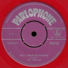 THE BEATLES MULTICOLOR GREECE - GMSP  53 - ROLL OVER BEETHOVEN ⁄ DO YOU WANT TO KNOW A SECRET - PUSH-OUT CENTER - pic 3