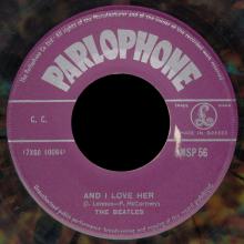 THE BEATLES MULTICOLOR GREECE - GMSP  56 - A HARD DAY'S NIGHT ⁄ AND I LOVE HER - OPEN CENTER - pic 5