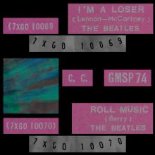 THE BEATLES MULTICOLOR GREECE - GMSP  74 - I'M A LOSER ⁄ ROCK AND ROLL MUSIC - OPEN CENTER - pic 4