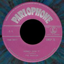 THE BEATLES MULTICOLOR GREECE - GMSP  75 - HONEY DON'T ⁄ EVERYBODY'S TRYING TO BE MY BABY - OPEN CENTER - pic 1