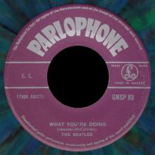 THE BEATLES MULTICOLOR GREECE - GMSP  83 - EVERYBODY'S TRYING TO BE MY BABY ⁄ WHAT YOY'RE DOING - OPEN CENTER - pic 5