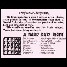 THE BEATLES TIMEPIECES 1996 - B51 - D - BEATLES MOTION PICTURE WATCH COLLECTION SPECIAL EDITION - LET IT BE - pic 12