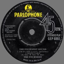THE FOURMOST - HELLO LITTLE GIRL ⁄ I'M IN LOVE - GEP 8892 - UK - EP - pic 3