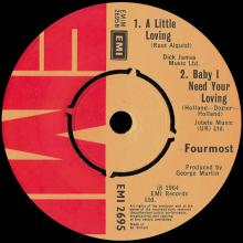 THE FOURMOST - HELLO LITTLE GIRL ⁄ I'M IN LOVE - EMI 2695 - UK - EP - pic 5