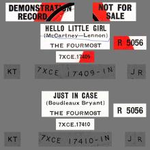 THE FOURMOST - HELLO LITTLE GIRL - R 5056 - UK - PROMO - pic 4