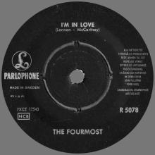 THE FOURMOST - I'M IN LOVE - R 5078 - SWEDEN  - pic 1