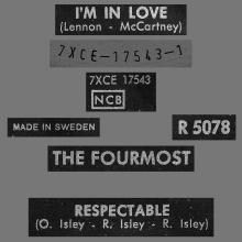 THE FOURMOST - I'M IN LOVE - R 5078 - SWEDEN  - pic 4
