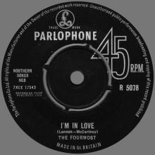 THE FOURMOST - I'M IN LOVE - R 5078 - UK - pic 1