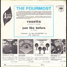 THE FOURMOST - ROSETTA ⁄ JUST LIKE BEFORE - CBS - 4041 - FRANCE - pic 1