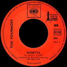 THE FOURMOST - ROSETTA ⁄ JUST LIKE BEFORE - CBS - 4041 - FRANCE - pic 1