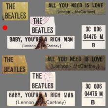 THE GREATEST STORY - ALL YOU NEED IS LOVE ⁄ BABY YOU'RE A RICH MAN - 3C 006-04466 - APPLE - A - pic 1