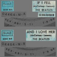THE GREATEST STORY - AND I LOVE HER ⁄ IF I FELL - 3C 006-04464 - BLUE LABEL - A - pic 1