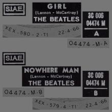 THE GREATEST STORY - GIRL ⁄ NOWHERE MAN - 3C 006-04474 - BLACK LABEL - B  - pic 1
