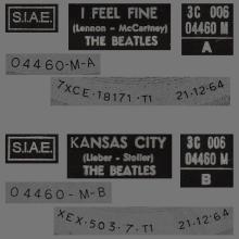 THE GREATEST STORY - I FEEL FINE ⁄ KANSAS CITY - 3C 006-04460 - BLACK LABEL - A - pic 1