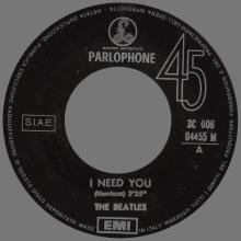 THE GREATEST STORY - I NEED YOU ⁄ DIZZY MISS LIZZY - 3C 006-04455 - BLACK LABEL - A - pic 1
