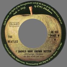 THE GREATEST STORY - I SHOULD HAVE KNOWN BETTER ⁄ TELL ME WHY - 3C 006-04463 - APPLE - B - pic 1