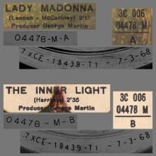 THE GREATEST STORY - LADY MADONNA ⁄ THE INNER LIGHT  - 3C 006-04478 - APPLE - B - pic 1