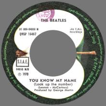 THE GREATEST STORY - LET IT BE ⁄ YOU KNOW MY NAME - 3C 006-04353 - APPLE - A 0 - pic 1