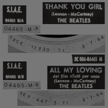 THE GREATEST STORY - THANK YOU GIRL ⁄ ALL MY LOVING - 3C 006-04465 - BLACK LABEL - A - pic 2