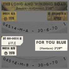 THE GREATEST STORY - THE LONG AND WINDING ROAD ⁄ FOR YOU BLUE - 3C 006-04514 - APPLE - B - pic 2