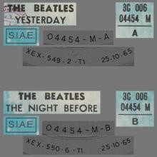 THE GREATEST STORY - YESTERDAY ⁄ THE NIGHT BEFORE - 3C 006-04454 - BLUE LABEL - B - pic 1