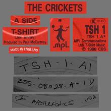 THE CRICKETS - T-SHIRT - TSH 1 - UK - pic 1