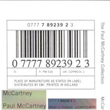 The Paul McCartney Collection 01 McCartney 0777 7 89239 2 3 hol - pic 15