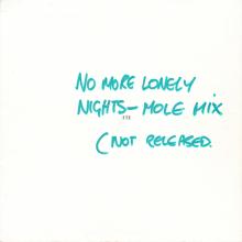 1984 10 29 - PAUL McCARTNEY - NO MORE LONELEY NIGHTS ( MOLE MIX ) - 12 R DJ 6080T - 12INCH PROMO - pic 1