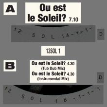 1989 11 13 - PAUL MCCARTNEY - OU EST LE SOLEIL ? - 12 SOL 1 - 12INCH PROMO - pic 1