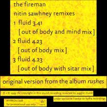 1999 09 06 - THE FIREMAN FLUID NITIN SAWHNEY REMIXES - HYPRO 12008 - 12INCH PROMO - pic 6