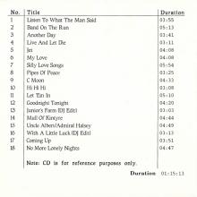 UK 2001 03 28 - WINGSPAN (DISC1) - ABBEY ROAD CDR PROMO - pic 1